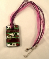 Picture of GP12 Hand Made Fused Glass Jewelry-Rectangle 