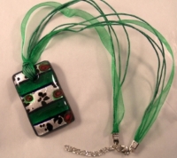 Picture of GP11 Hand Made Fused Glass Jewelry-Rectangle 