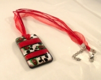 Picture of GP13 Hand Made Fused Glass Jewelry-Rectangle 