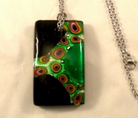 Picture of GP17 Hand Made Fused Glass Jewelry-Rectangle 