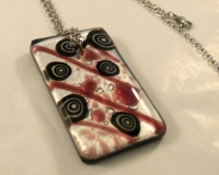 Picture of GP40 Hand Made Fused Glass Jewelry-Rectangle 