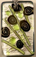 Picture of GP42 Hand Made Fused Glass Jewelry-Rectangle 