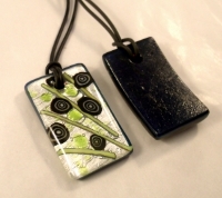 Picture of GP42 Hand Made Fused Glass Jewelry-Rectangle 