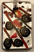 Picture of GP39 Hand Made Fused Glass Jewelry-Rectangle 