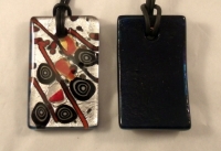 Picture of GP39 Hand Made Fused Glass Jewelry-Rectangle 