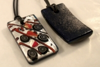 Picture of GP39 Hand Made Fused Glass Jewelry-Rectangle 