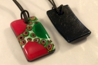 Picture of GP14 Hand Made Fused Glass Jewelry-Rectangle 