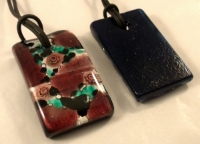 Picture of GP43 Hand Made Fused Glass Jewelry-Rectangle 