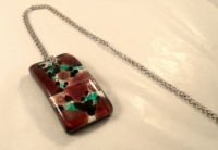 Picture of GP43 Hand Made Fused Glass Jewelry-Rectangle 