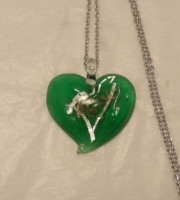 Picture of GP30 Hand Made Fused Glass Jewelry-Heart