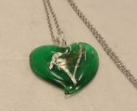 Picture of GP30 Hand Made Fused Glass Jewelry-Heart