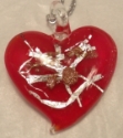 Picture of GP31 Hand Made Fused Glass Jewelry-Heart