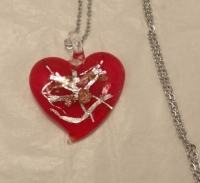 Picture of GP31 Hand Made Fused Glass Jewelry-Heart