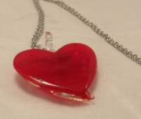 Picture of GP31 Hand Made Fused Glass Jewelry-Heart