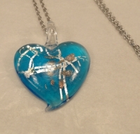 Picture of GP32 Hand Made Fused Glass Jewelry-Heart