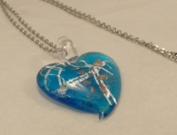 Picture of GP32 Hand Made Fused Glass Jewelry-Heart