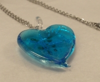 Picture of GP32 Hand Made Fused Glass Jewelry-Heart