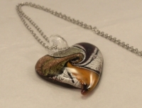 Picture of GP21 Hand Made Fused Glass Jewelry Heart