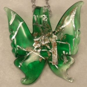 Picture of GP36 Hand Made Murano Fused Glass Jewelry-Butterfly