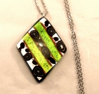 Picture of GP54 Hand Made Fused Glass Jewelry-Triangle 