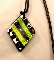 Picture of GP54 Hand Made Fused Glass Jewelry-Triangle 