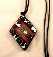 Picture of GP53 Hand Made Fused Glass Jewelry-Triangle 