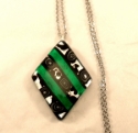 Picture of GP52 Hand Made Fused Glass Jewelry-Triangle 