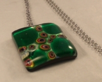 Picture of GP49 Fused Glass Pendant - Square 