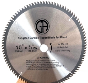 Saw Blades 10" 100T Circular Carbide for Wood on a Table Chop Miter & Skilsaw full view	