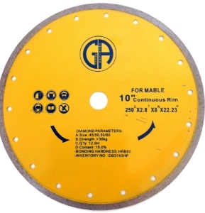 Saw Blade Circular Diamond 10" Continuous Rim for Tile DB3743HP main image