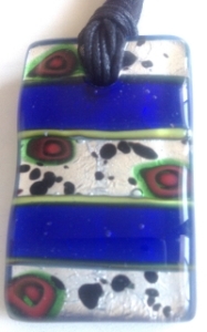 Picture of GP10 Hand Made Fused Glass Jewelry Rectangle 