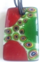 Picture of GP14 Hand Made Fused Glass Jewelry-Rectangle 