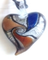 Picture of GP20 Hand Made Fused Glass Jewelry Heart