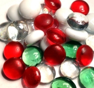 Picture of NXMAS 14mm Glass Gem Christmas Mix